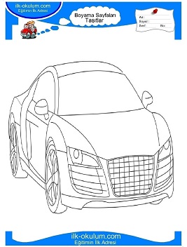 Çocuklar İçin audi Boyama Sayfaları 